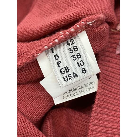 Moschino Cheap & Chic Wool Velvet Bow Motif Camisole Blouse Pink Size 8 READ - Picture 8 of 12